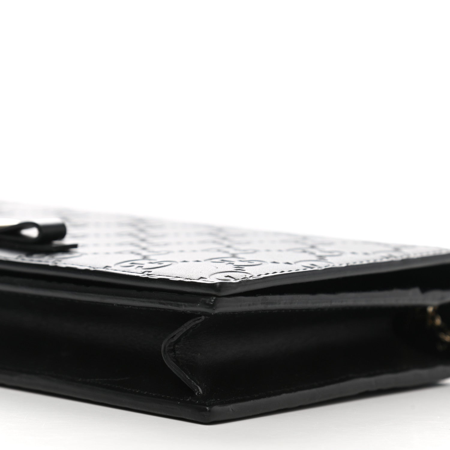 Gucci Guccissima Signature Bowy Chain Wallet Black 8 of 11