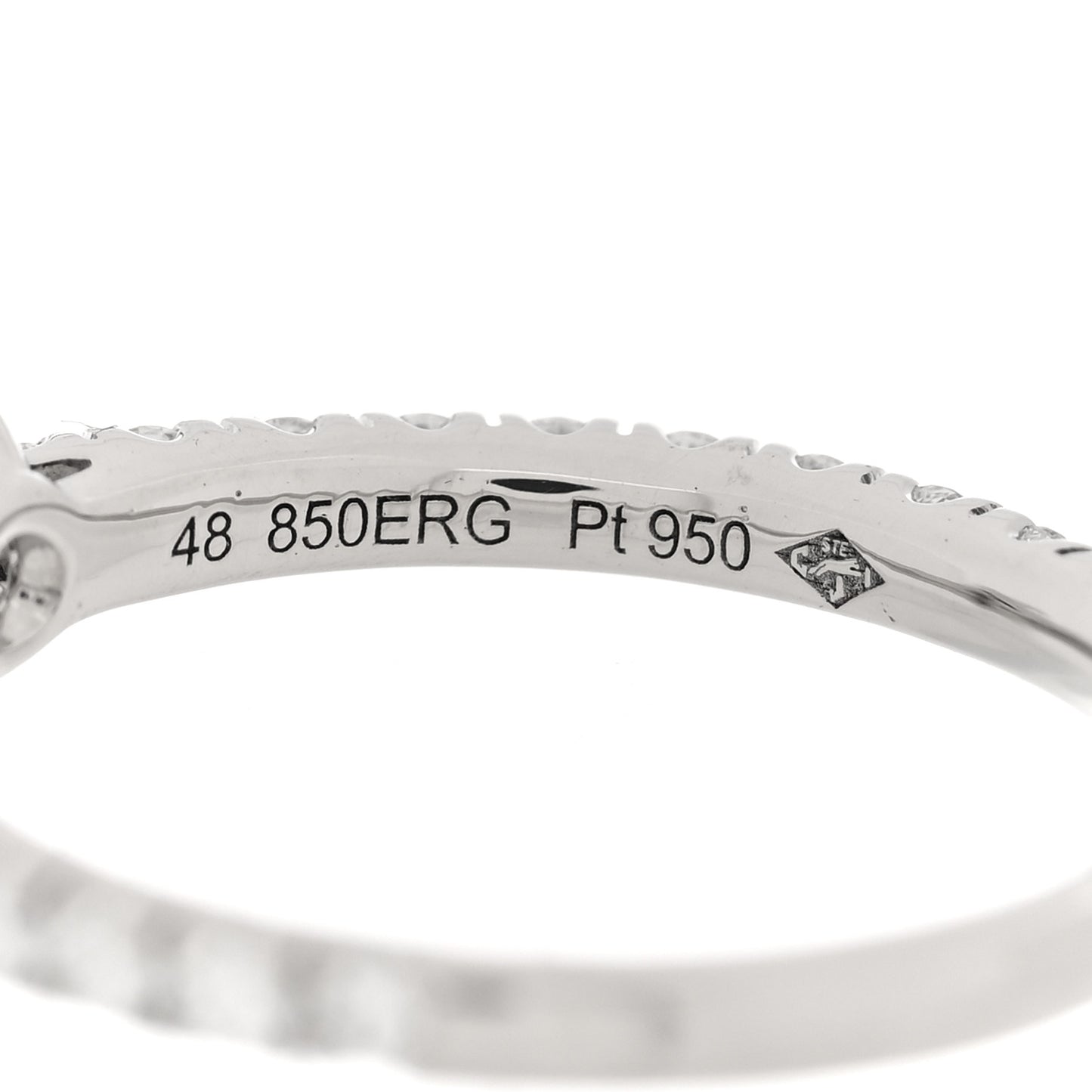 Platinum Diamond .32ct Etincelle De Cartier Solitaire Engagement Ring 48 4.5