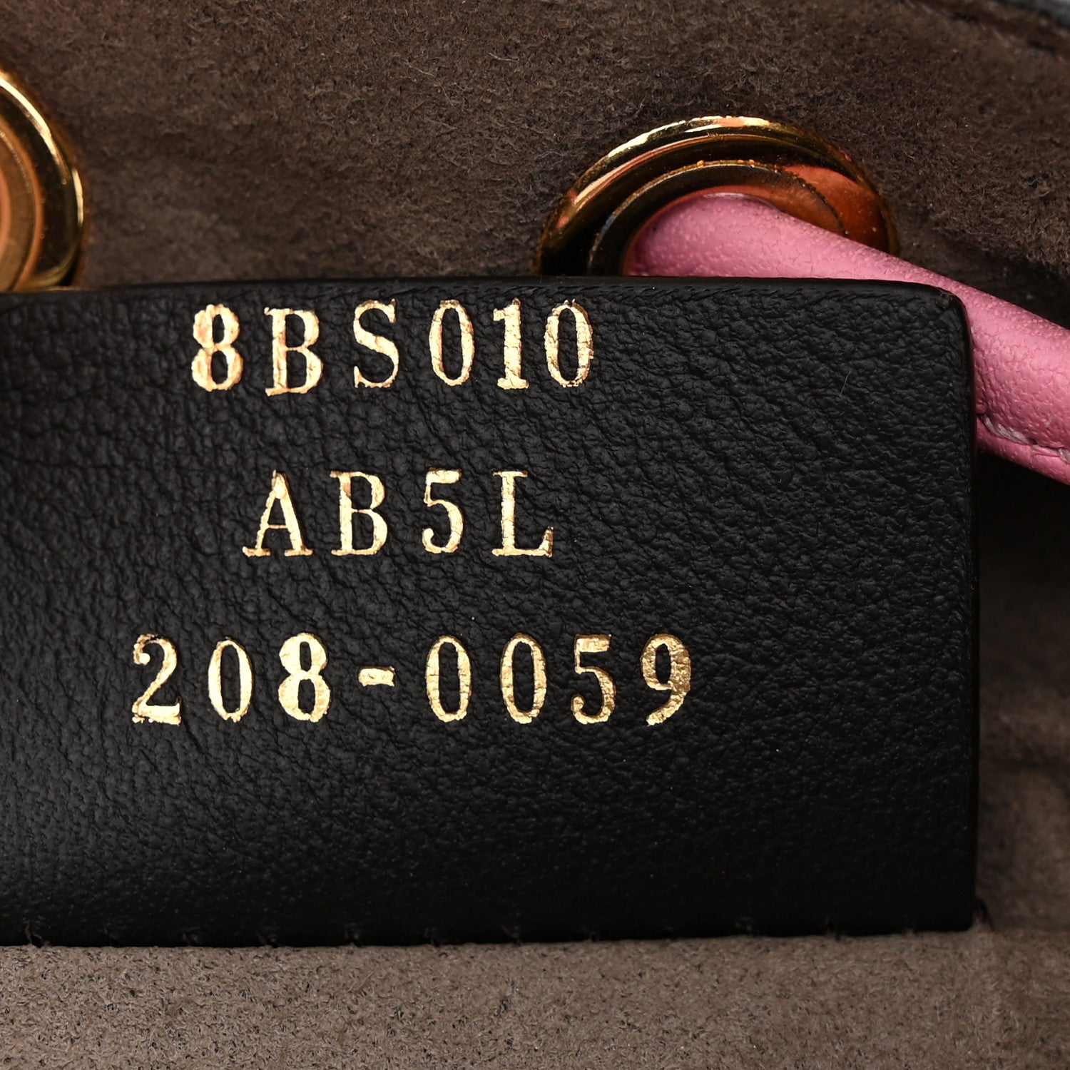 Fendi Raffia Vitello Seta F is Fendi Pequin Gingham Woven Mini Mon Tresor Bucket Bag Military Rosa Lollypop 7 of 12