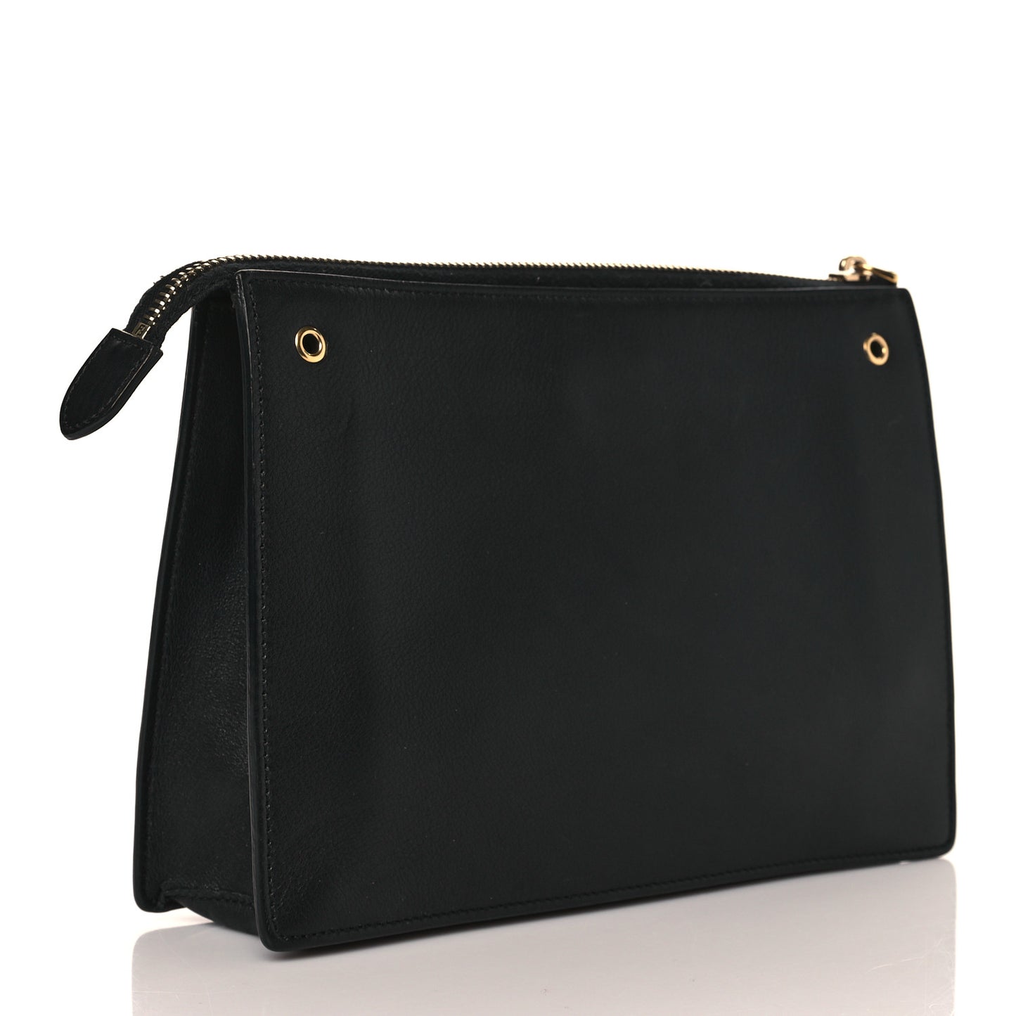 Vitello Dolce Fox Fur Monster Eyes Mini 2Jours Pouch Black Yellow
