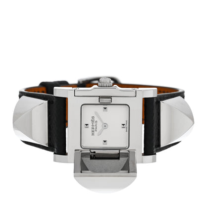 Hermes Stainless Steel Epsom 23mm Medor Quartz Watch Noir 3 of 5