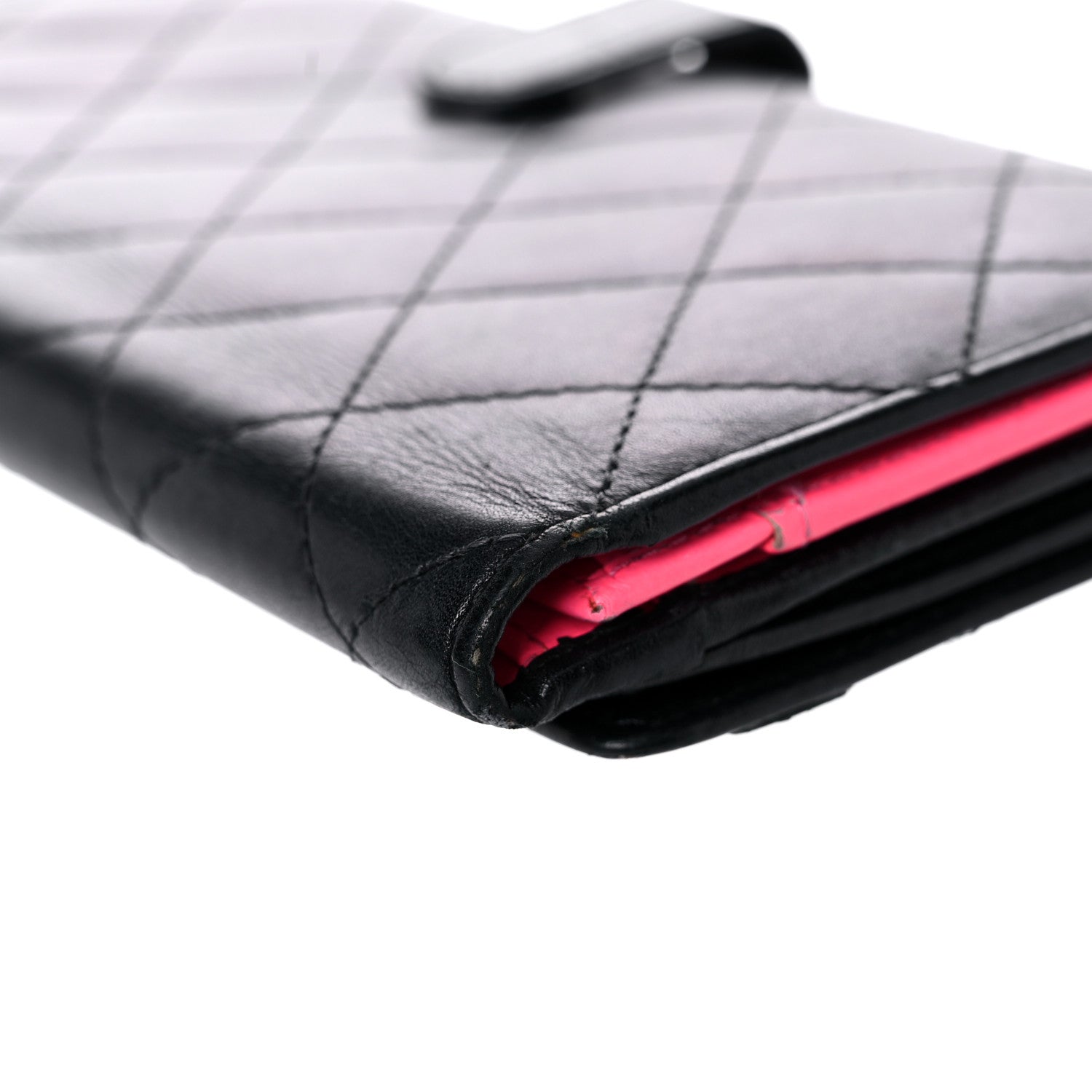 Chanel Calfskin Quilted Cambon Long Double Wallet Black 17 of 29