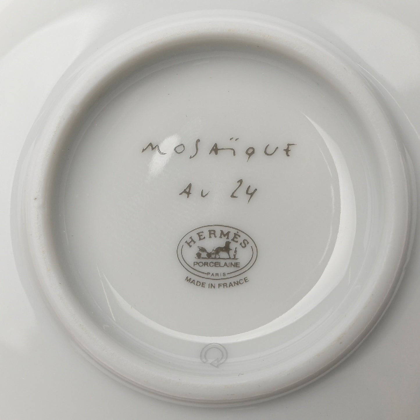 Porcelain Mosaique Au 24 Platine Soy Dish Set of 2 Platinum