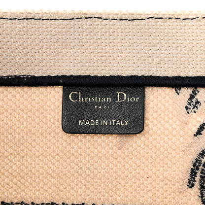 Christian Dior Canvas Embroidered Medium Palms Toile De Jouy Book Tote Blue 6 of 17