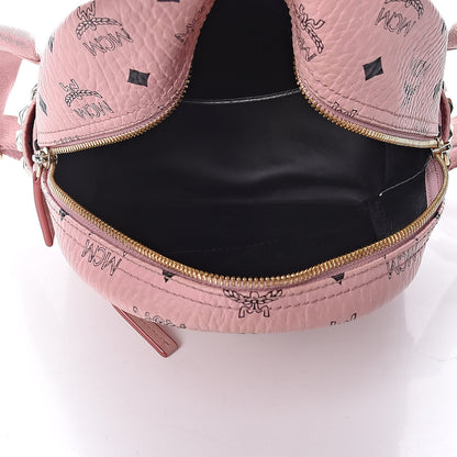 MCM Visetos Side Stud Mini Stark Backpack Pink 5 of 12