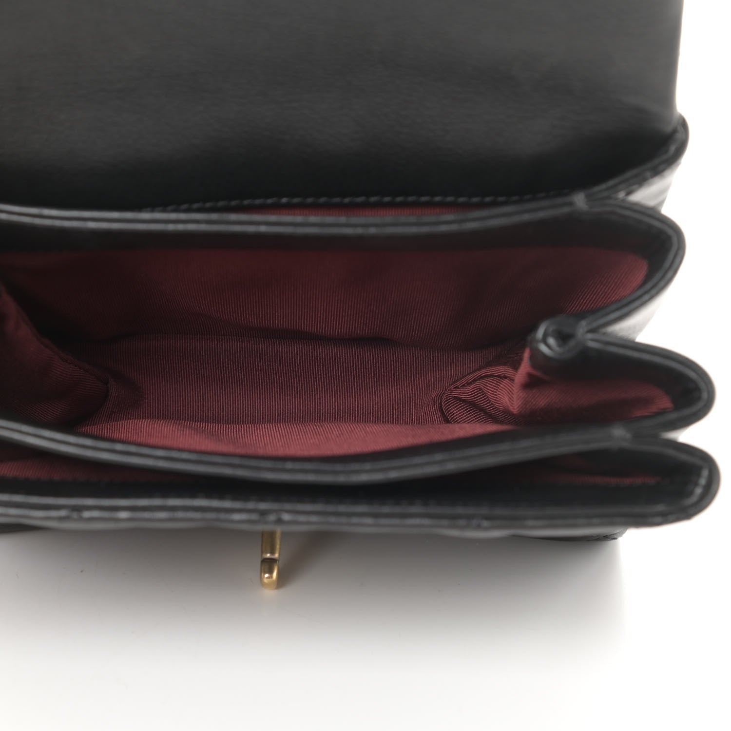 Chanel Calfskin Quilted Accordion Pearl CC Flap Bag Black 5 of 13