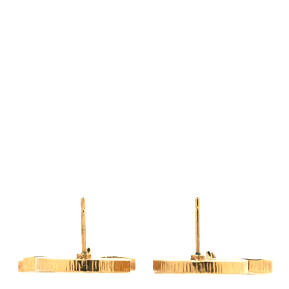 Chanel Metal Disc CC Drop Earrings Gold 3 of 5