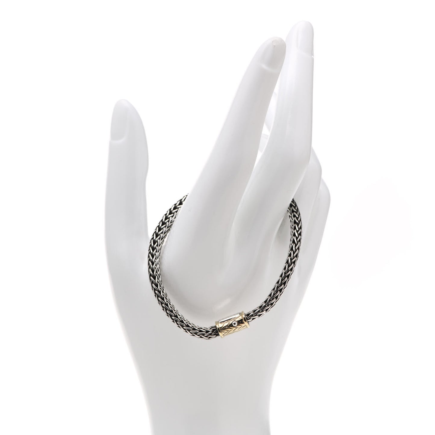 Sterling Silver 18K Yellow Gold 6mm Classic Chain Bracelet