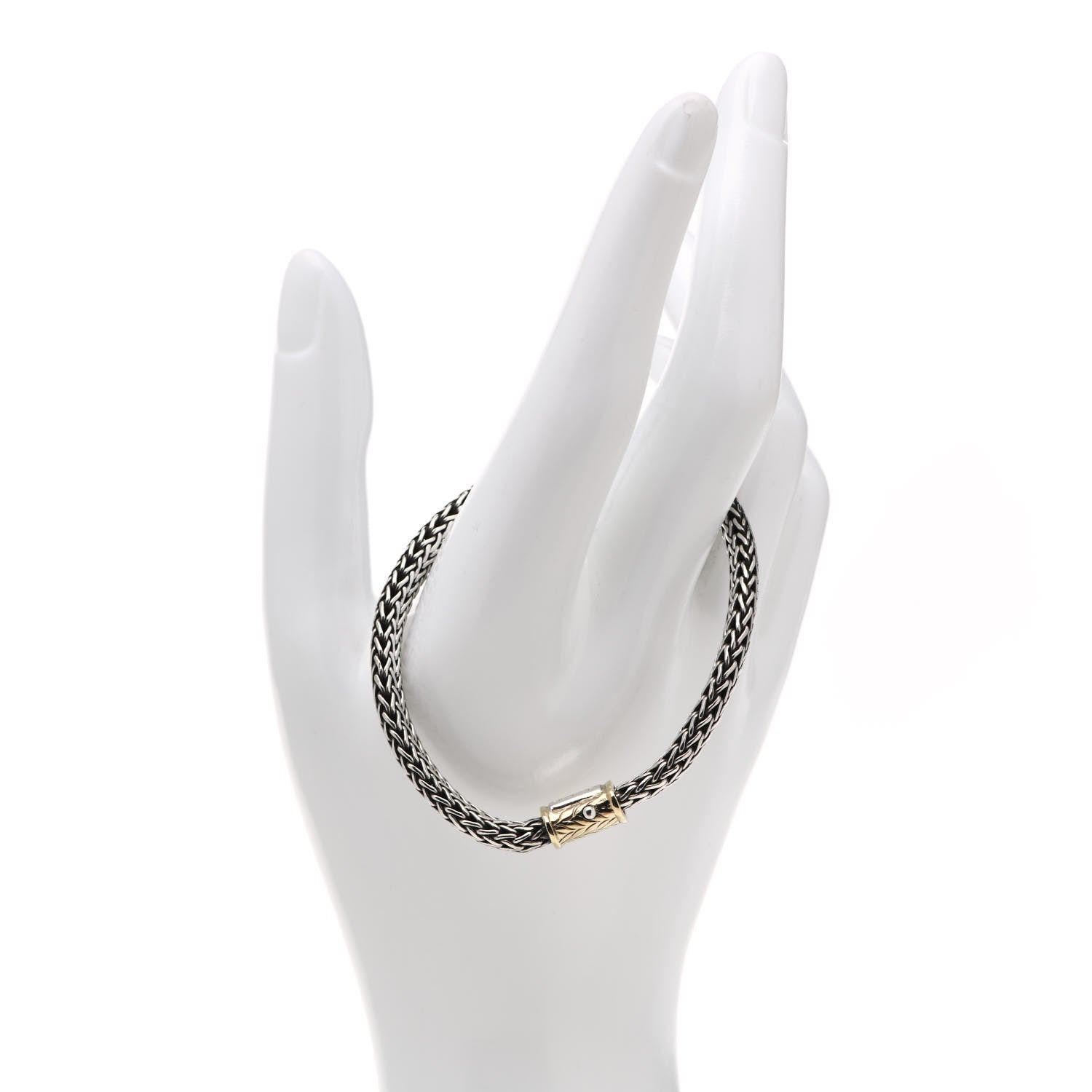John Hardy Sterling Silver 18K Yellow Gold 6mm Classic Chain Bracelet 2 of 4