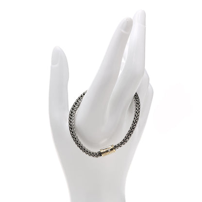John Hardy Sterling Silver 18K Yellow Gold 6mm Classic Chain Bracelet 2 of 4
