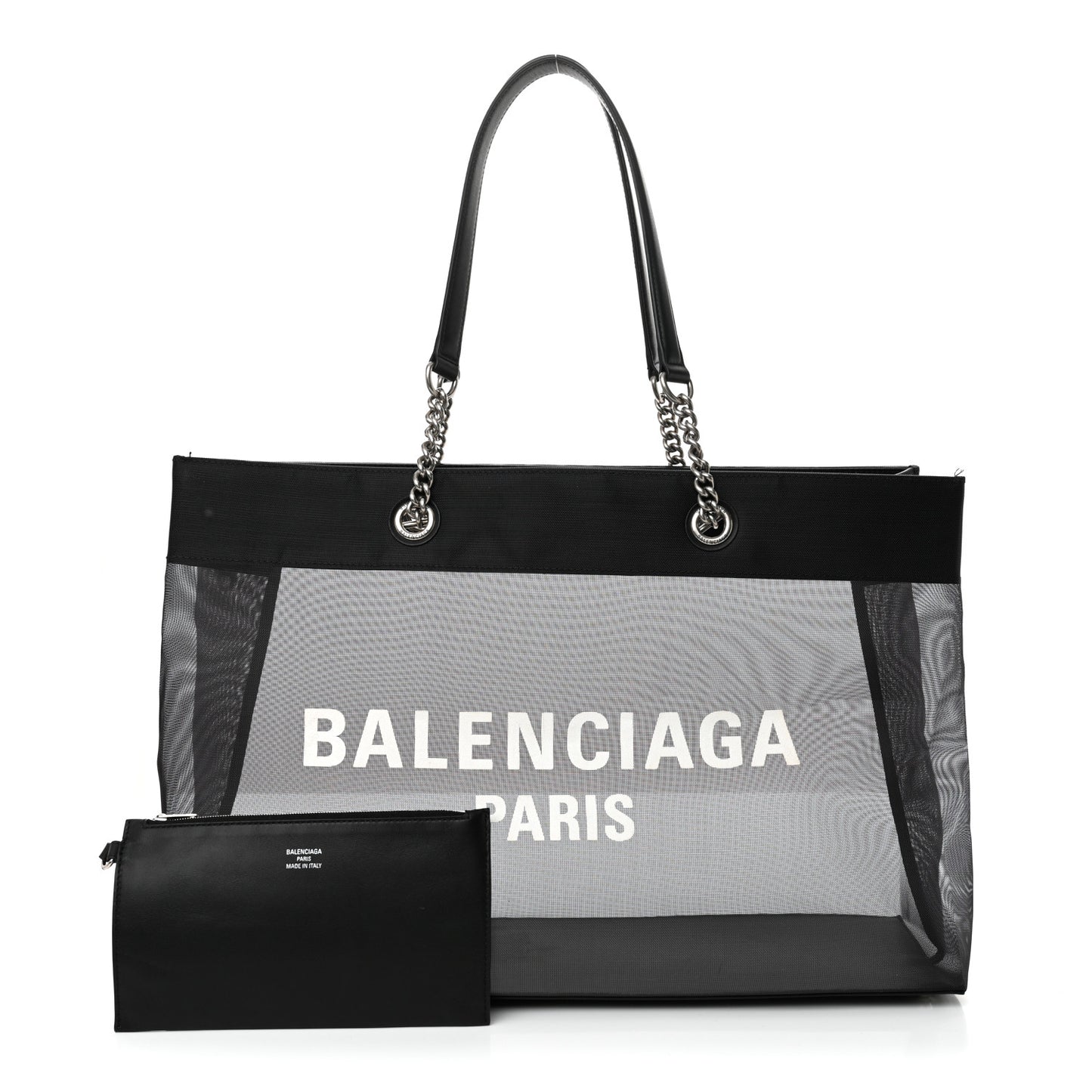 Mesh Large Duty Free Tote Black
