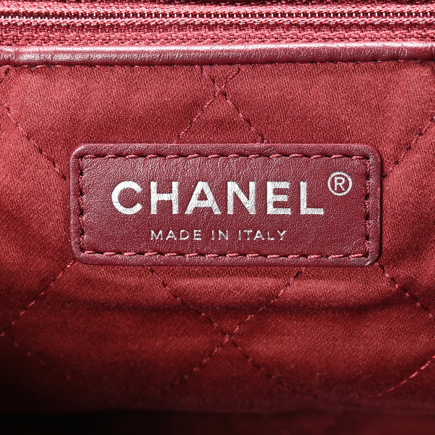 Shiny Calfskin Quilted Chanel 22 Burgundy