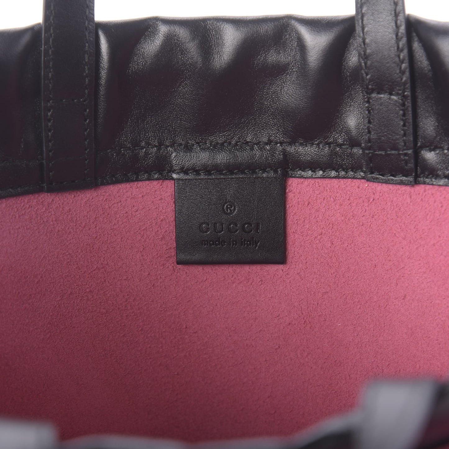 Grained Calfskin Logo Drawstring Backpack Box Pink Green Black