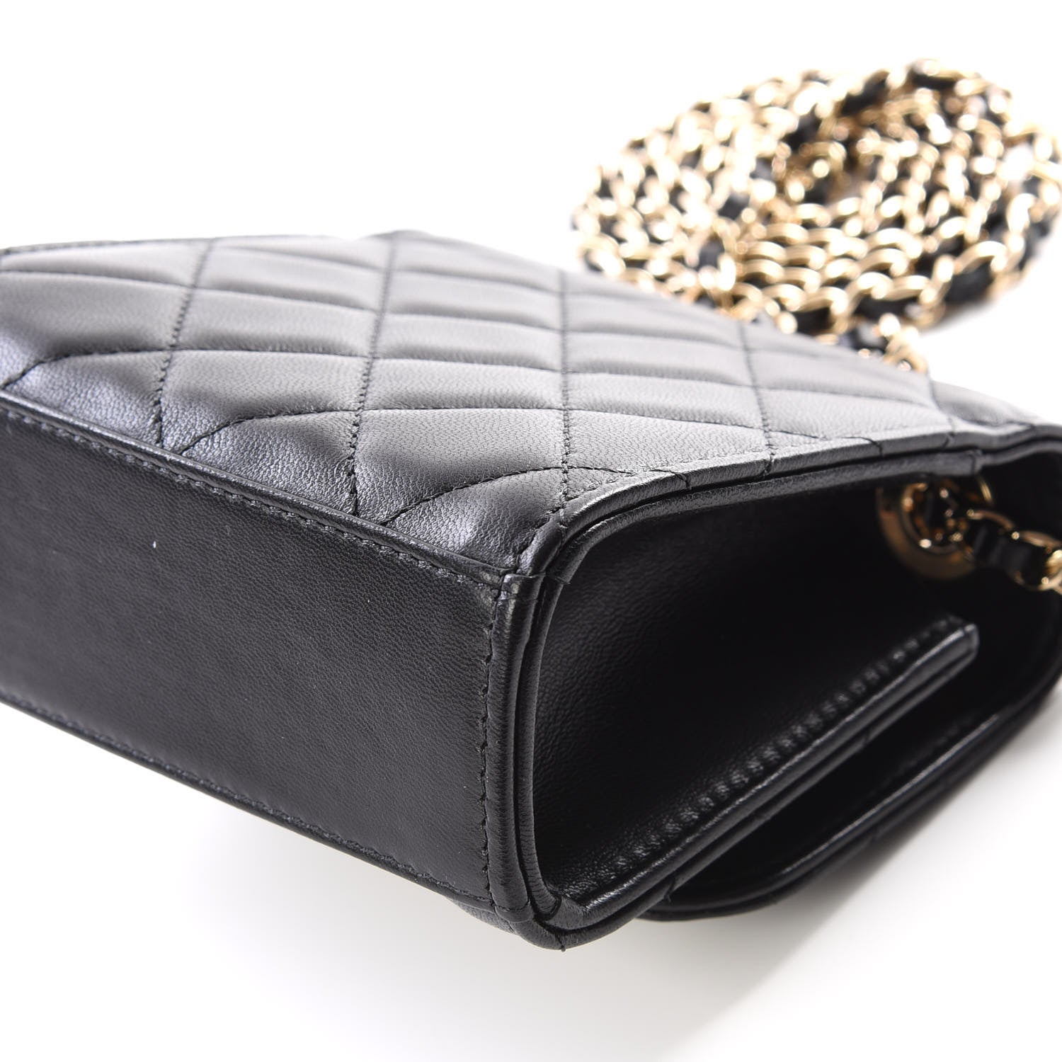 Chanel Lambskin Quilted Mini Trendy CC Chain Wallet Black 8 of 12