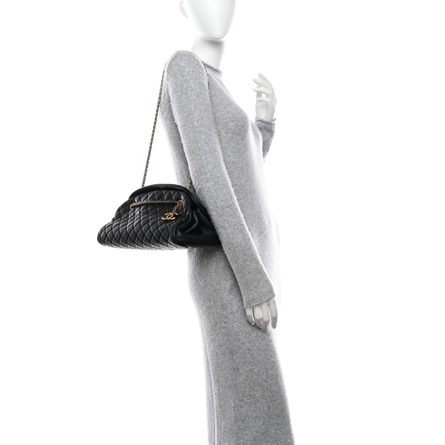 Lambskin Quilted Medium Just Mademoiselle Black