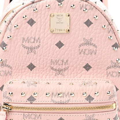 MCM Visetos Outline Stud Mini Stark Backpack Soft Pink 6 of 8