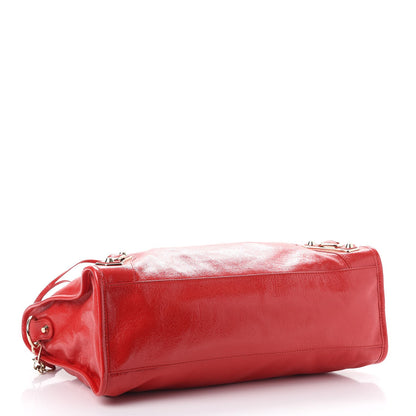 Balenciaga Glossy Nappa Gold Metallic Edge Hardware City Rouge Grenade 4 of 8