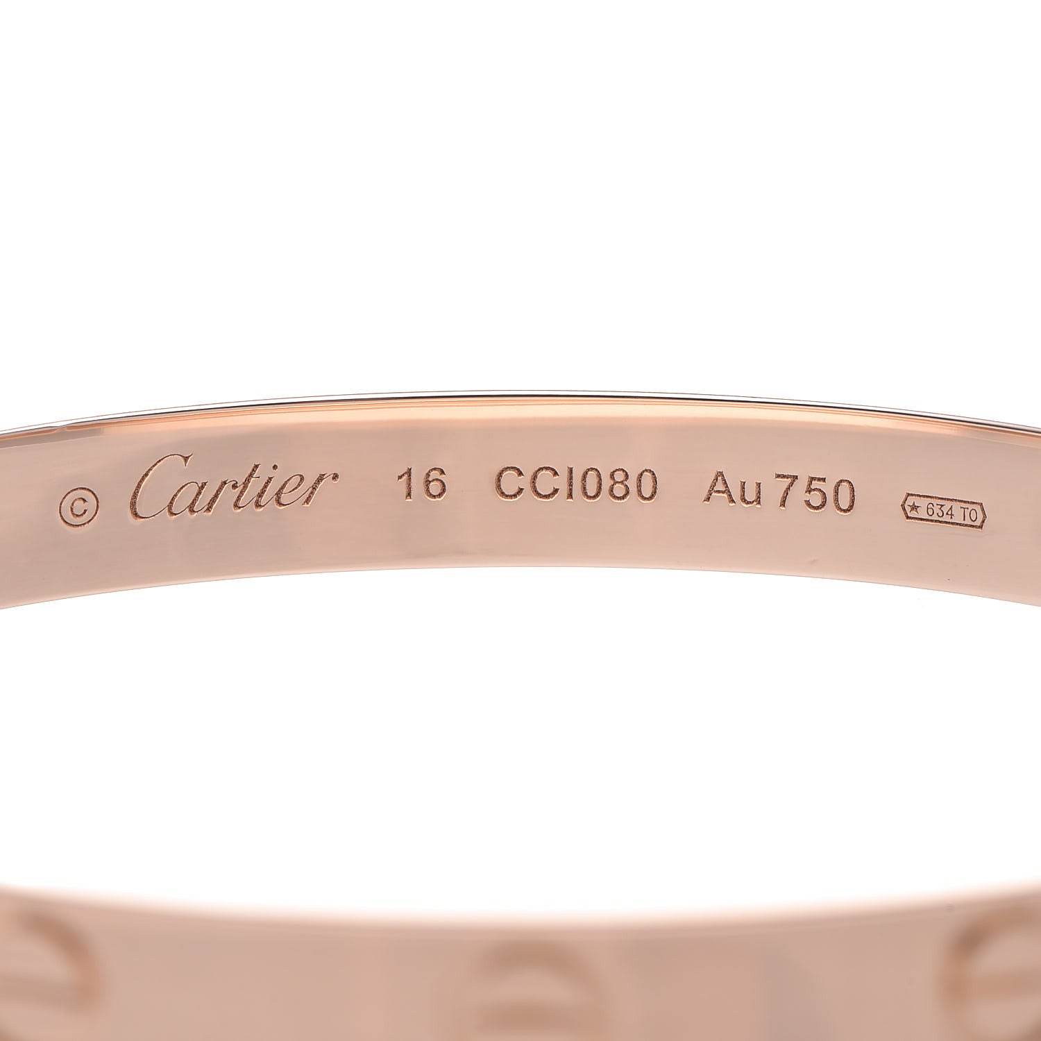 Cartier 18K Pink Gold LOVE Bracelet 16 5 of 6