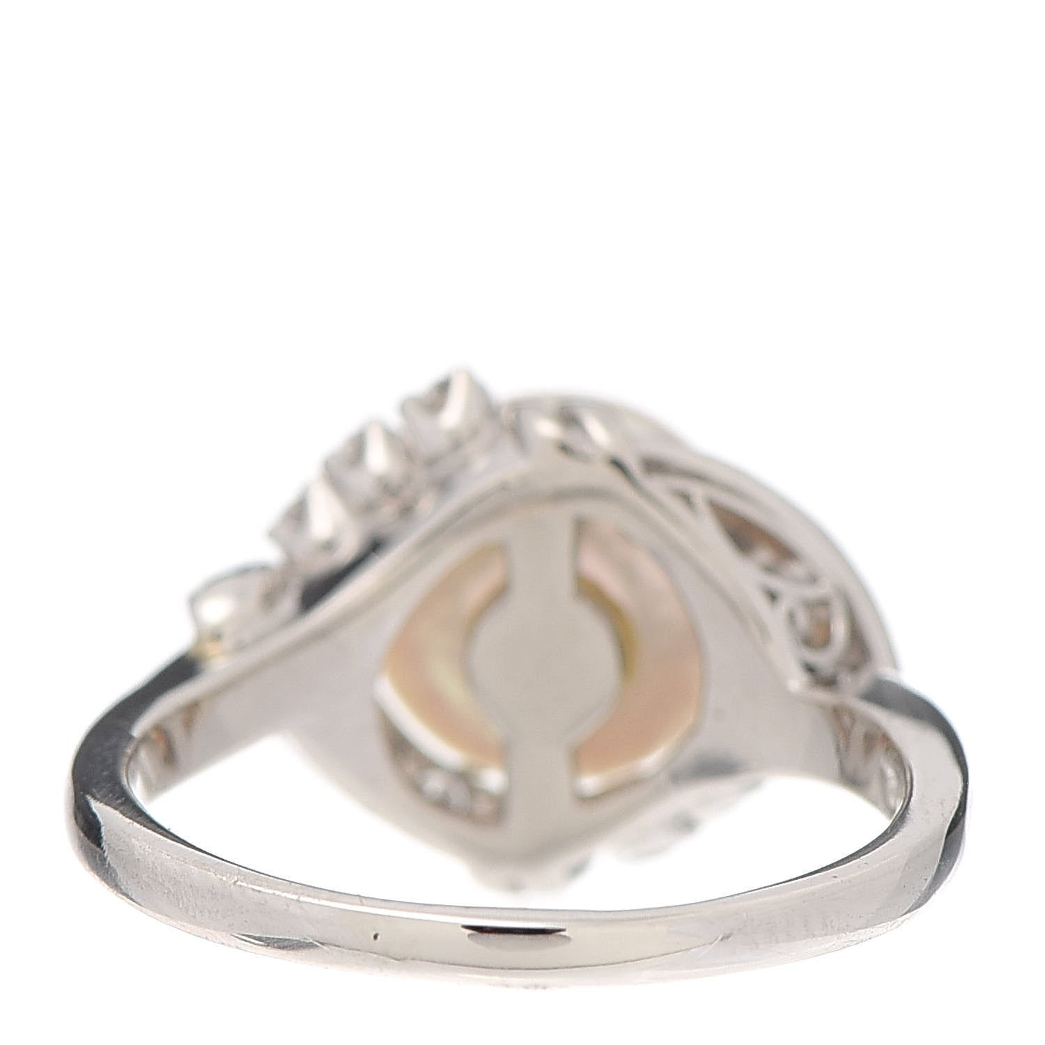 Mikimoto Platinum Diamond Akoya Pearl 8.5mm Cocktail Ring 50 5.25 3 of 4