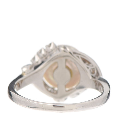 Mikimoto Platinum Diamond Akoya Pearl 8.5mm Cocktail Ring 50 5.25 3 of 4
