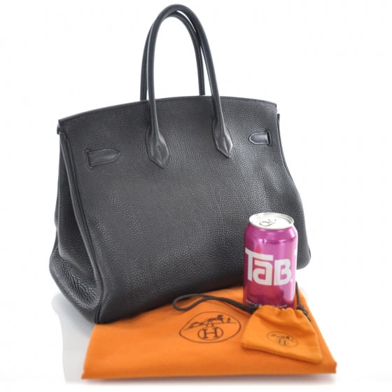Hermes Taurillon Clemence BIRKIN 35 Noir 3 of 10