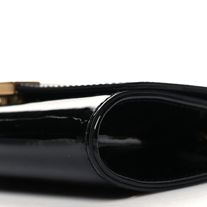 Louis Vuitton Patent Louise PM Chain Clutch Black 9 of 13