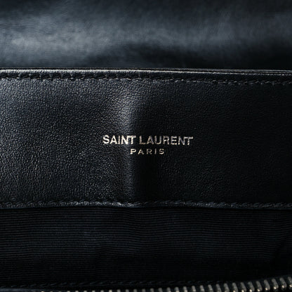 Saint Laurent Calfskin Y Quilted Monogram Medium Loulou Satchel Black 6 of 11