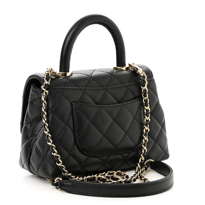 Chanel Caviar Quilted Extra Mini Coco Handle Flap Black 3 of 11