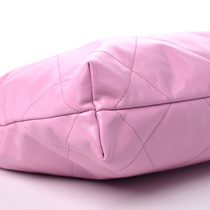 Chanel Shiny Calfskin Quilted Small Chanel 22 Pink 8 of 9