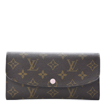 Louis Vuitton Monogram Emilie Wallet Rose Ballerine 1 of 8