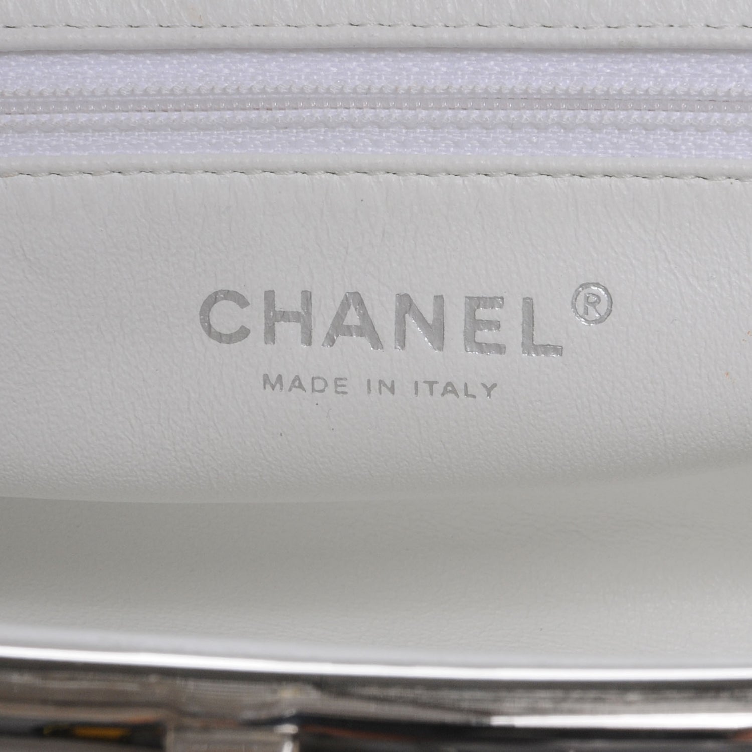 Chanel Lambskin Perforated Timeless Clutch White 6 of 7
