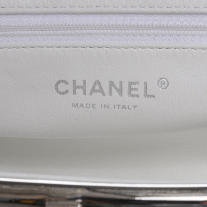 Chanel Lambskin Perforated Timeless Clutch White 6 of 7