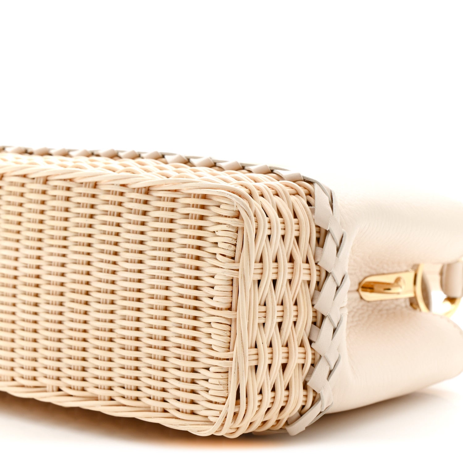 Louis Vuitton Rattan Taurillon Capucines BB Vanilla 9 of 10
