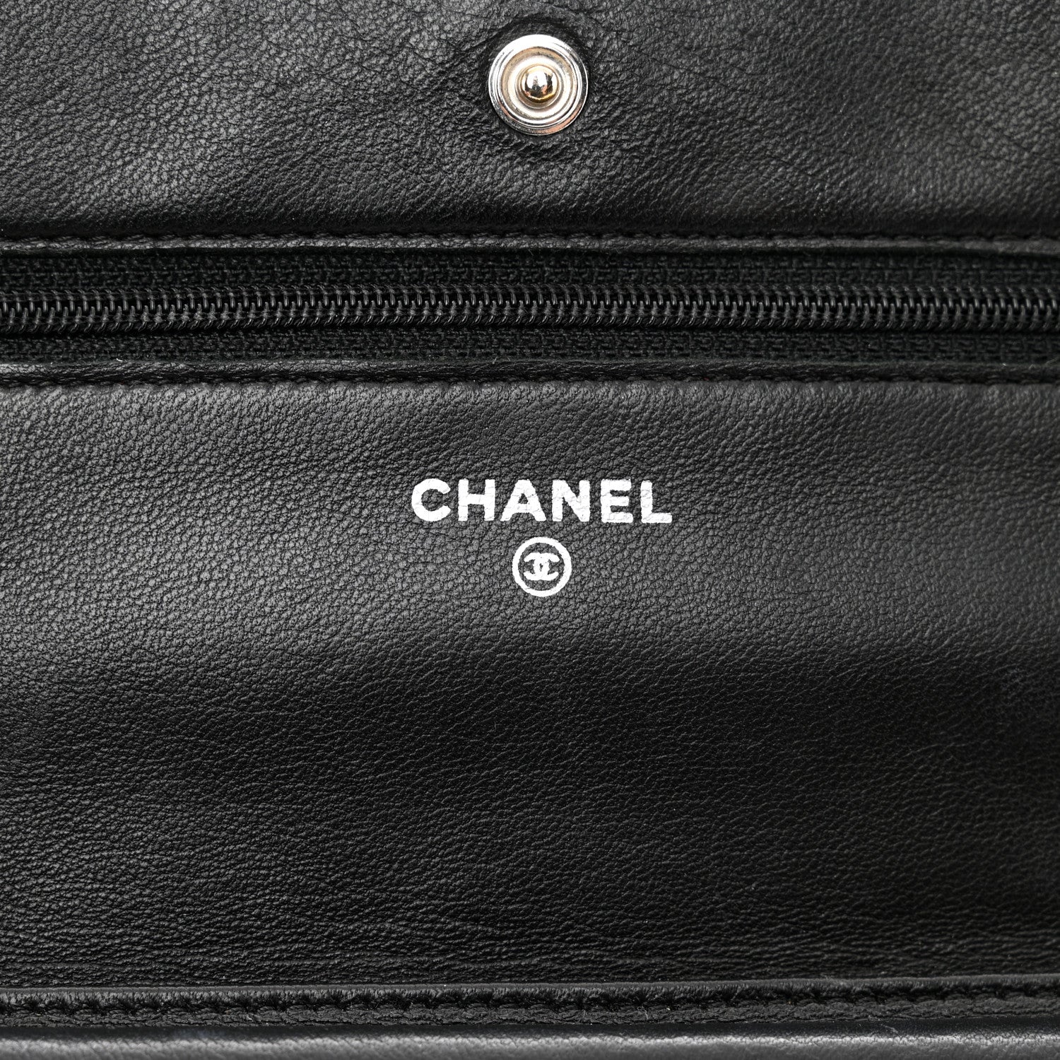 Chanel Lambskin Quilted Wallet On Chain WOC Black 7 of 13