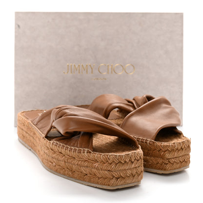 Jimmy Choo Nappa Daja 45 Espadrille Sandals 40 Cuoio 11 of 11