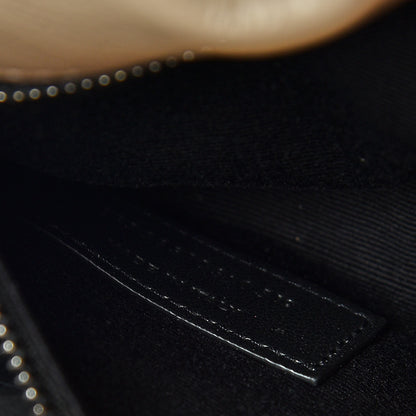 Saint Laurent Crinkled Calfskin Matelasse Monogram Niki Chain Wallet Dusty Grey 9 of 9