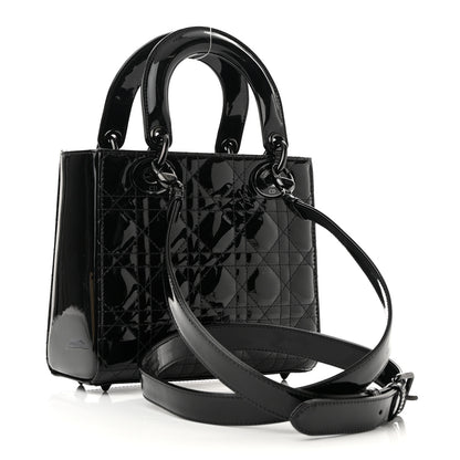 Christian Dior Ultraglossy Patent Cannage Small Lady Dior Black 3 of 10