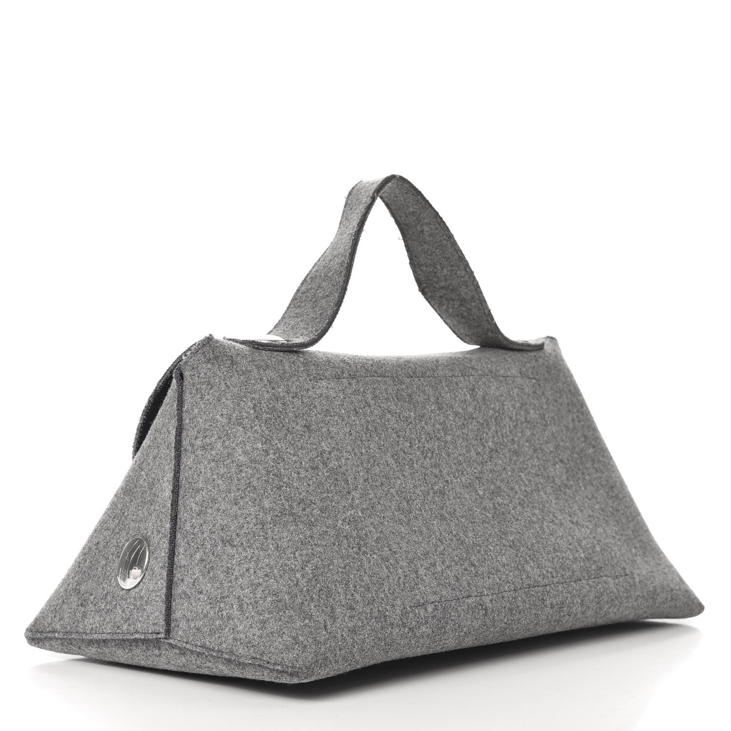 Celine Wool Felt Flap Bag Grey 3 of 14