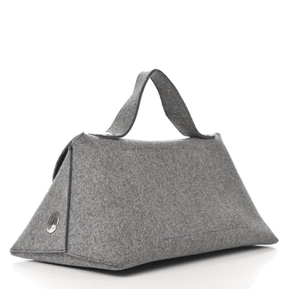 Celine Wool Felt Flap Bag Grey 3 of 14