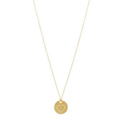 Roberto Coin 18K Yellow Gold Diamond Tiny Treasures Heart Medallion Pendant Necklace 1 of 6