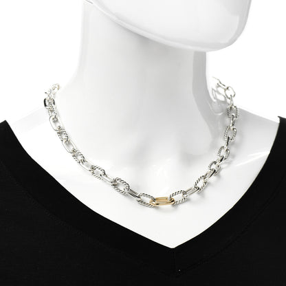 David Yurman Sterling Silver 18K Yellow Gold 8.5mm Madison Chain Necklace 2 of 4