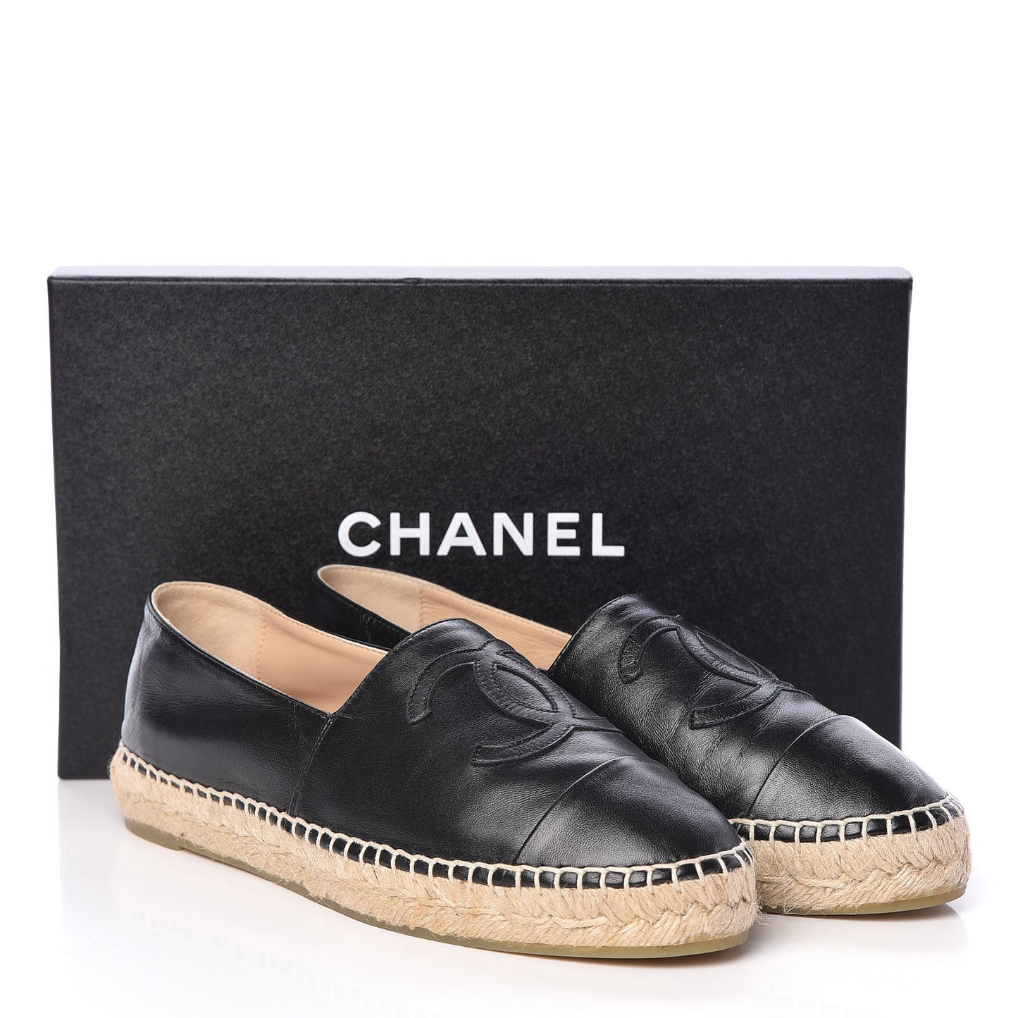 Lambskin CC Espadrilles 39 Black