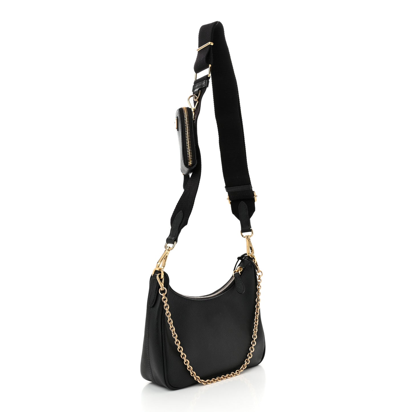 Saffiano Lux Re-Edition 2005 Shoulder Bag Black