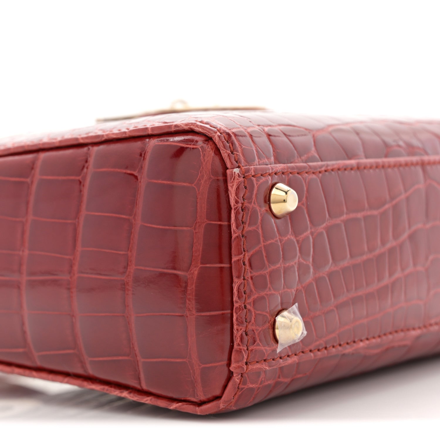 Christian Dior Alligator Mini Lady Dior Red 9 of 10