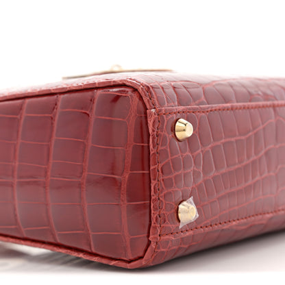 Christian Dior Alligator Mini Lady Dior Red 9 of 10