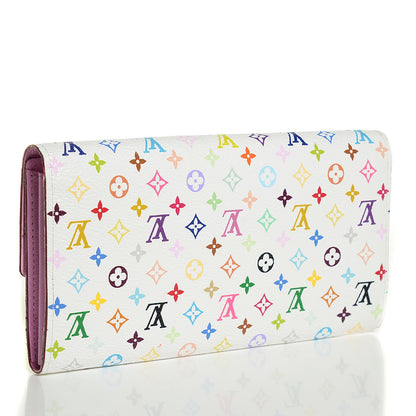 Louis Vuitton Monogram Multicolor Sarah Wallet White Litchi 3 of 6