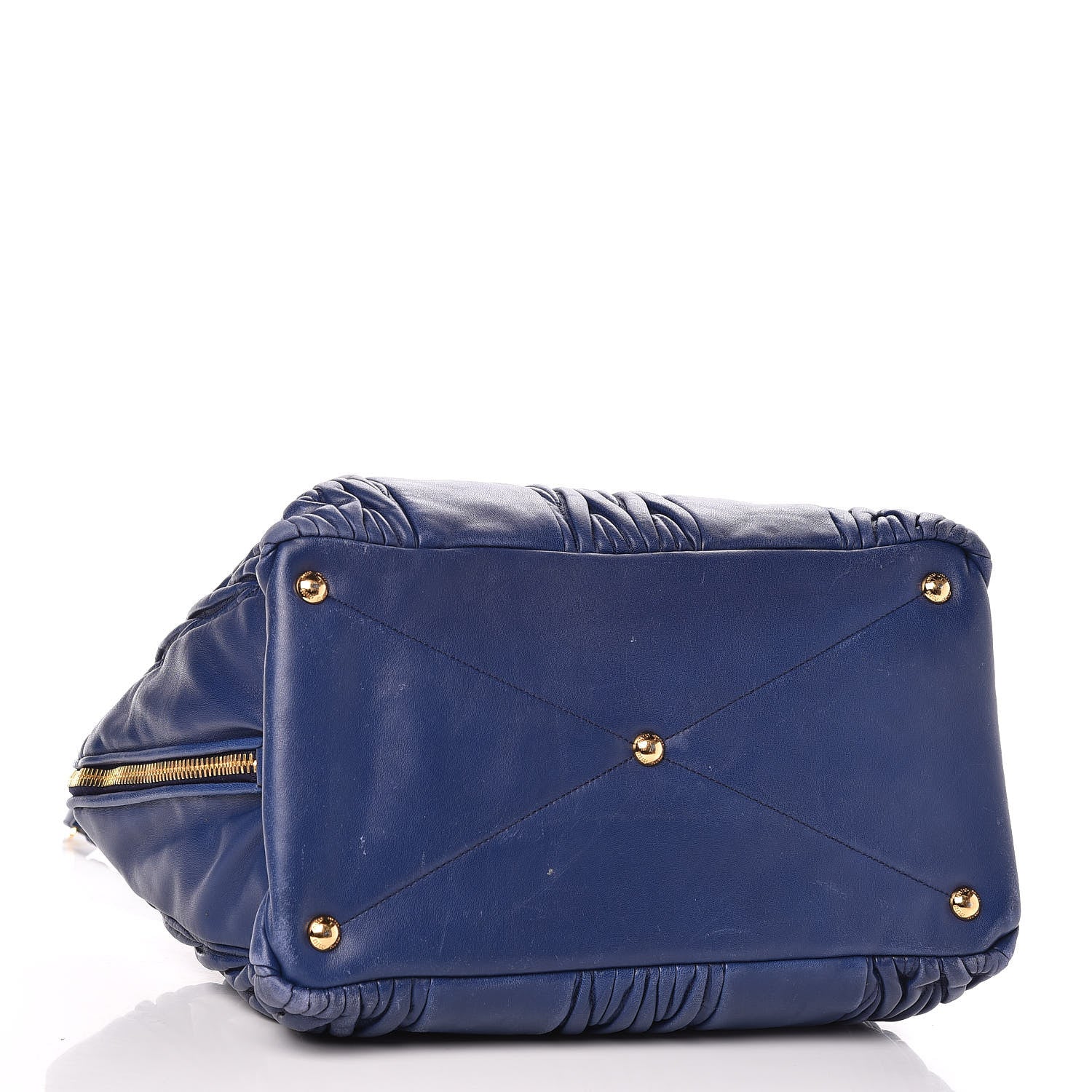Miu Miu Nappa Matelasse Tote Blue 4 of 18