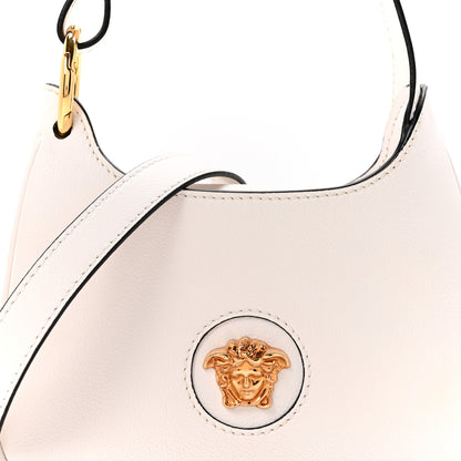 Versace Calfskin La Medusa Small Hobo Crossbody Optical White 7 of 9