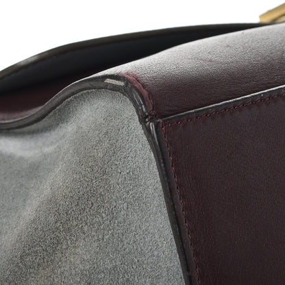 Celine Smooth Calfskin Suede Medium Tri-Color Trapeze Dark Grey 23 of 23