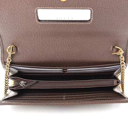Gucci GG Supreme Monogram Web Ophidia Wallet On Chain Brown 5 of 11